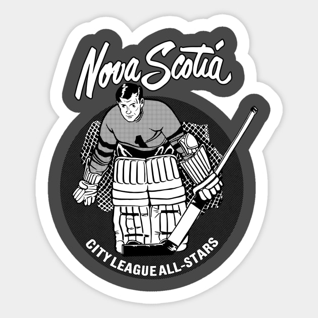 Vintage Nova Scotia Canada Hockey Nostalgia Sticker by Kujo Vintage